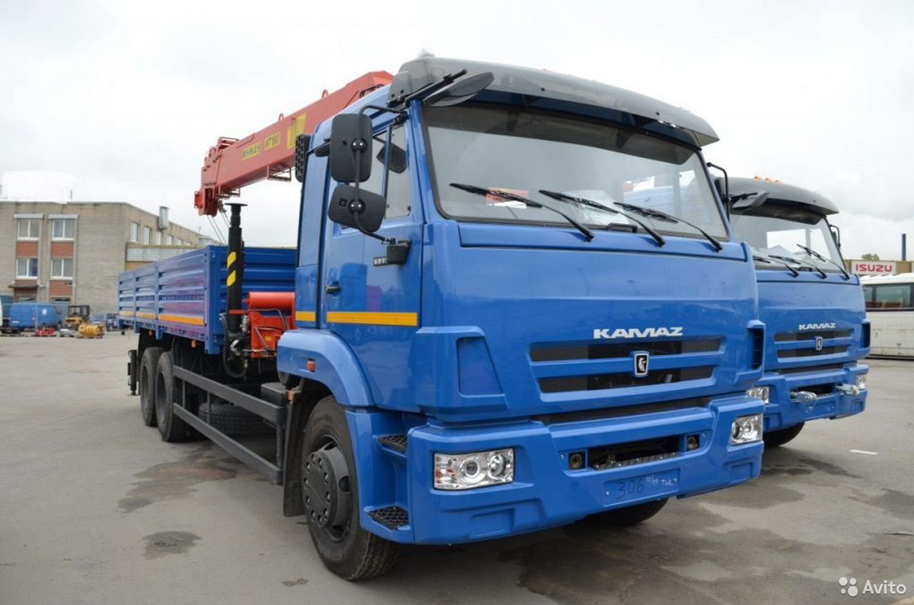 Бортовой грузовик с КМУ КамАЗ 65117 с КМУ Palfinger Инман IT 150