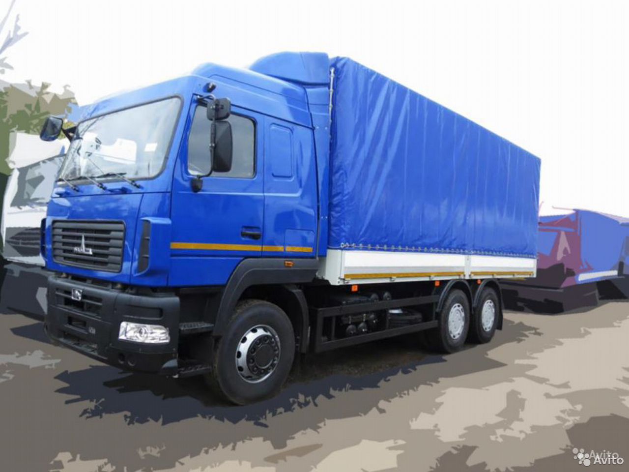 Тентованный грузовик МАЗ 6312С9-525-012