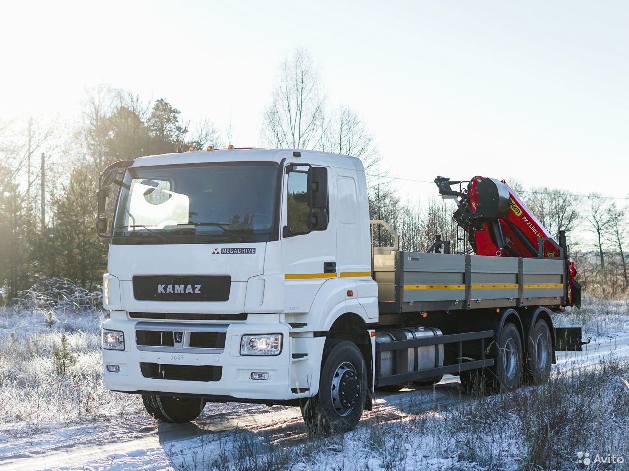 Бортовой грузовик с КМУ КамАЗ 65207 с КМУ Palfinger PK21501