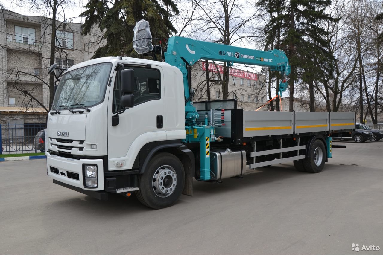 Бортовой грузовик с КМУ ISUZU с КМУ HKTC