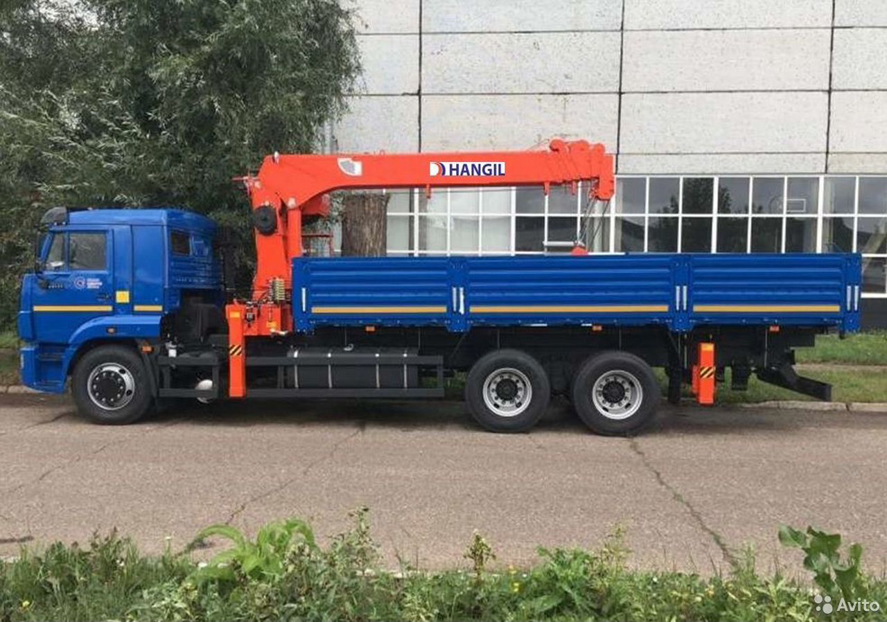 Бортовой грузовик с КМУ КамАЗ 65117 с КМУ Hangil HGS756