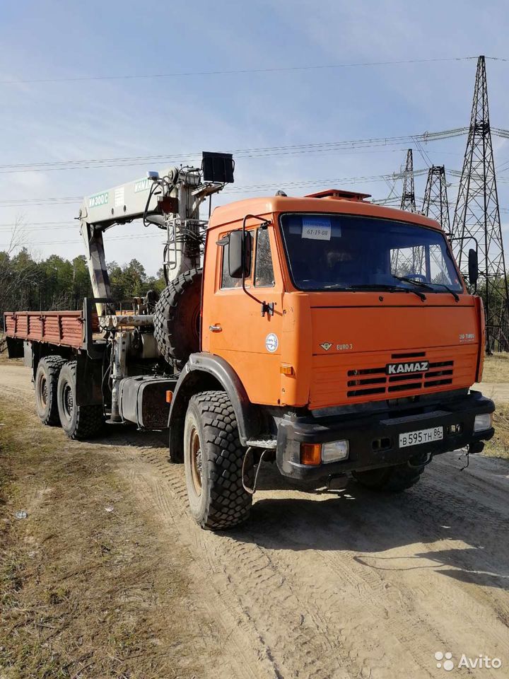 Бортовой грузовик с КМУ КамАЗ с КМУ Инман ИФ-300