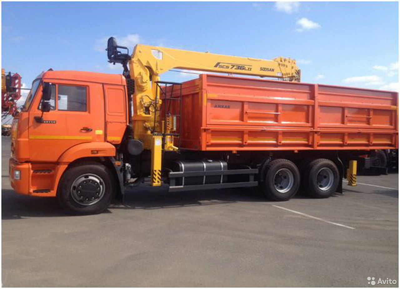 Бортовой грузовик с КМУ КамАЗ 65115-3094-50 с КМУ Soosan SCS736LII Top