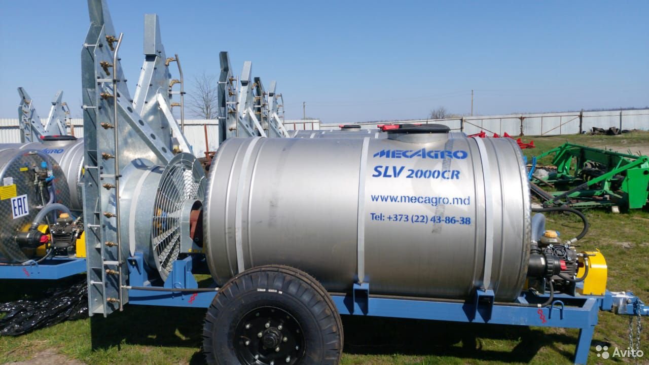 Прицепной опрыскиватель MECAGRO SLV-2000 СR (ОПВ-2000 СR) (садовый)