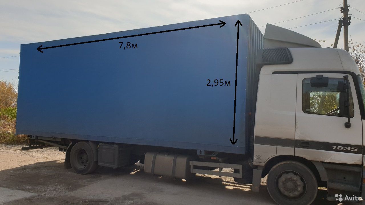 Тентованный грузовик Mersedes-Benz Actros 183