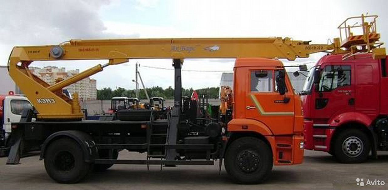 Автовышка КЭМЗ ПСС-131.22Э (АПТ-22) на шасси КамАЗ