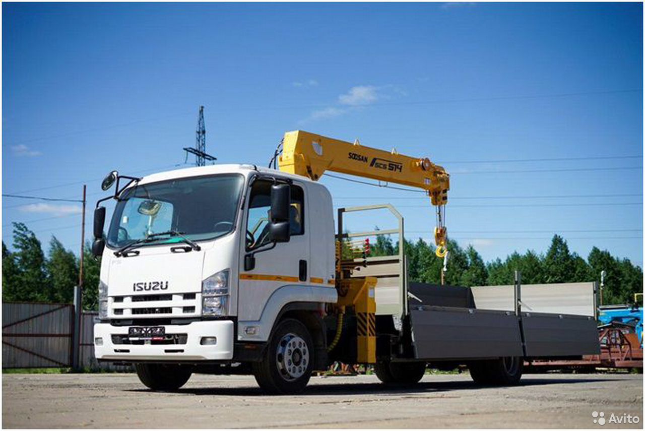Бортовой грузовик с КМУ ISUZU FSR34UL-PCUN с КМУ Soosan SCS514 Std