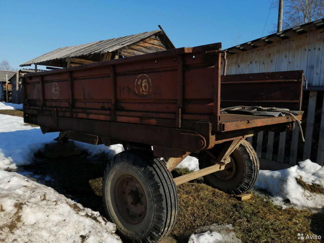 Тракторный прицеп (телега одноосная)