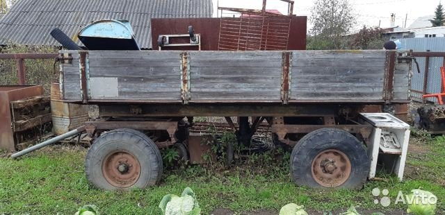 Тракторный прицеп Калачинский механический завод (телега)