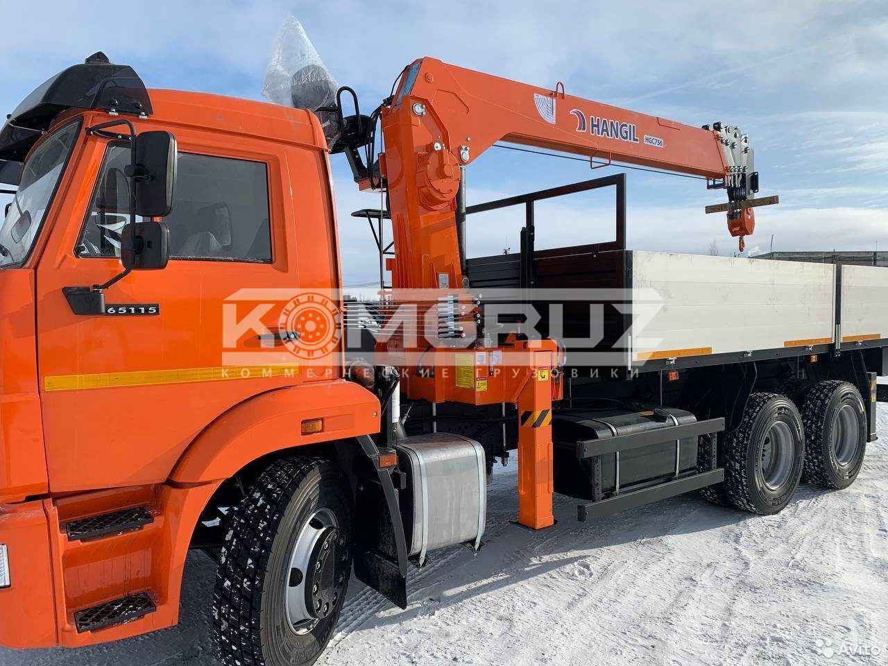 Бортовой грузовик с КМУ КамАЗ 65115 с КМУ Hangil 756