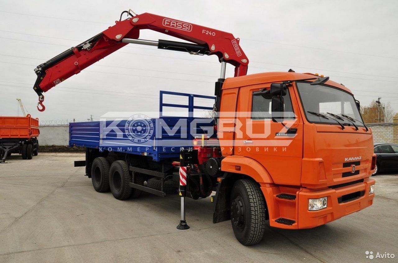 Бортовой грузовик с КМУ КамАЗ 65115 с КМУ Fassi 245
