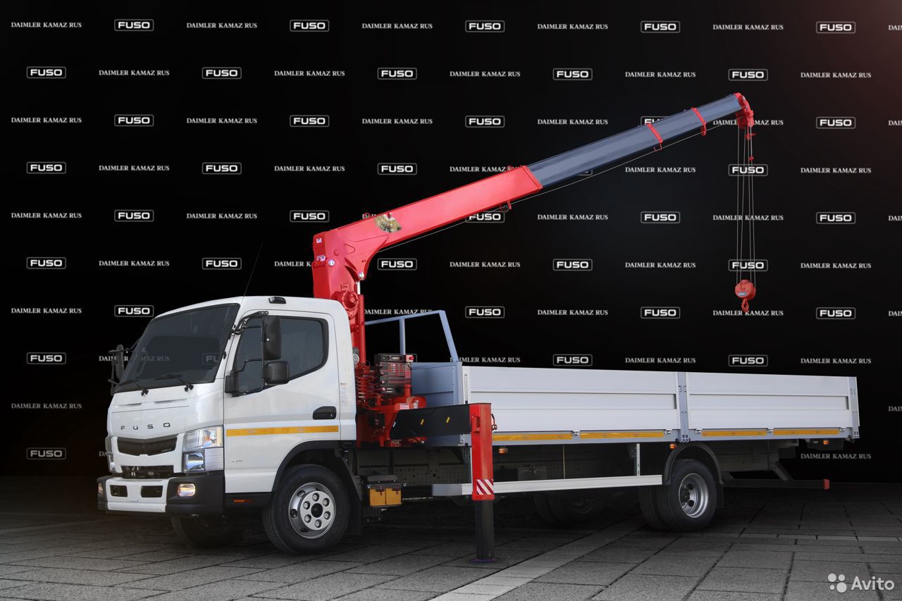 Бортовой грузовик с КМУ Fuso Canter TF