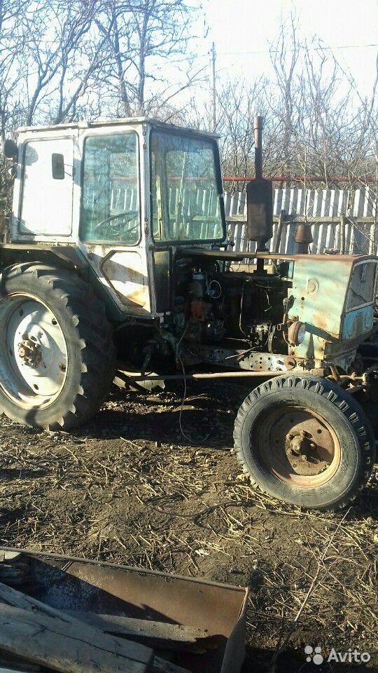 Трактор ЮМЗ 6АЛ с телегой