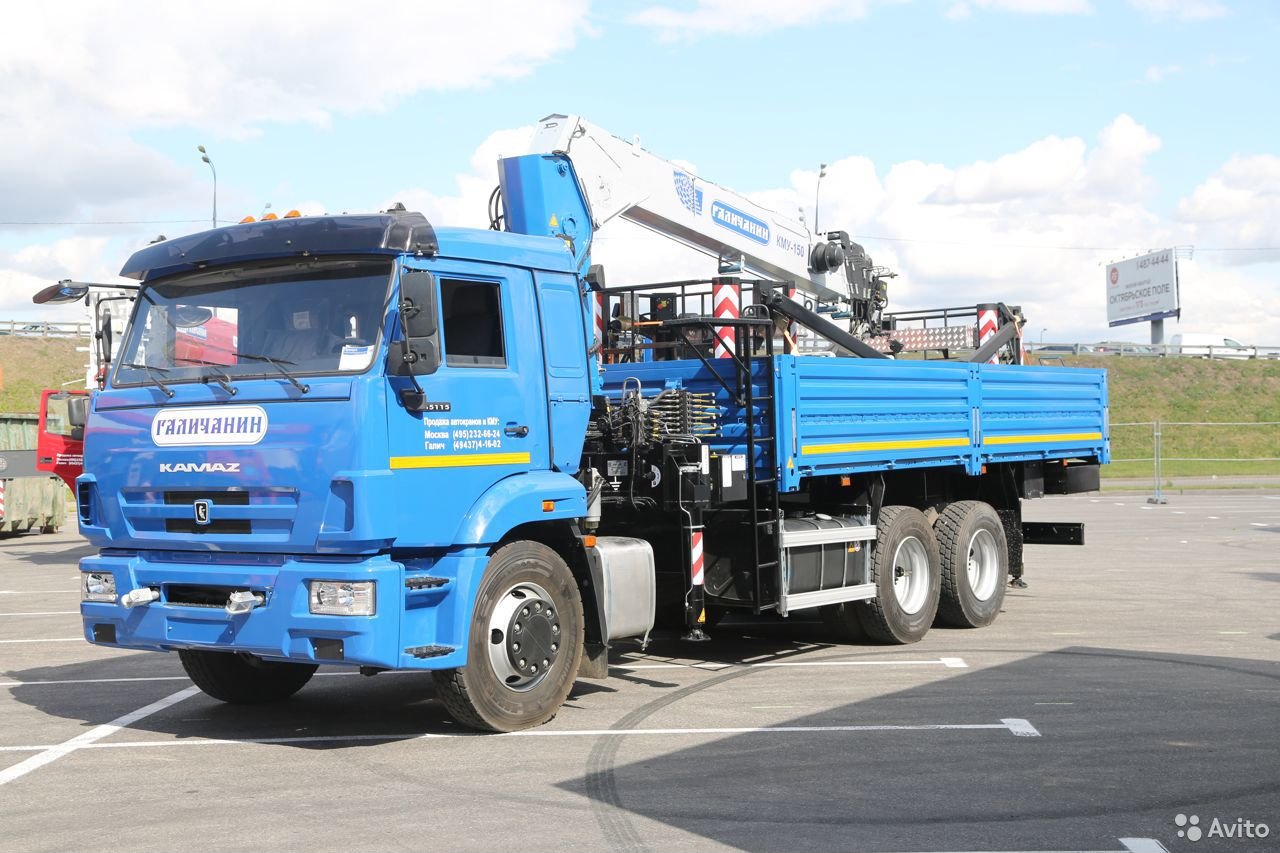 Бортовой грузовик с КМУ КамАЗ 65115 с КМУ Галичанин КМУ-150