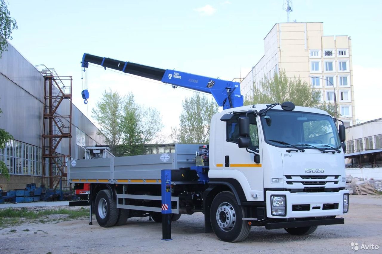 Бортовой грузовик с КМУ ISUZU FVR34 с КМУ Tadano