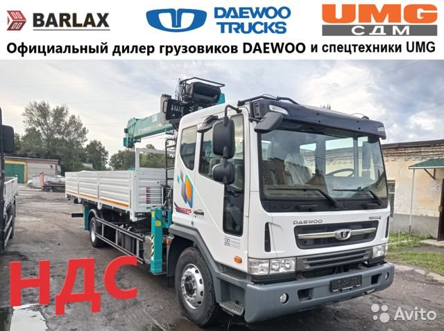 Бортовой грузовик с КМУ Daewoo