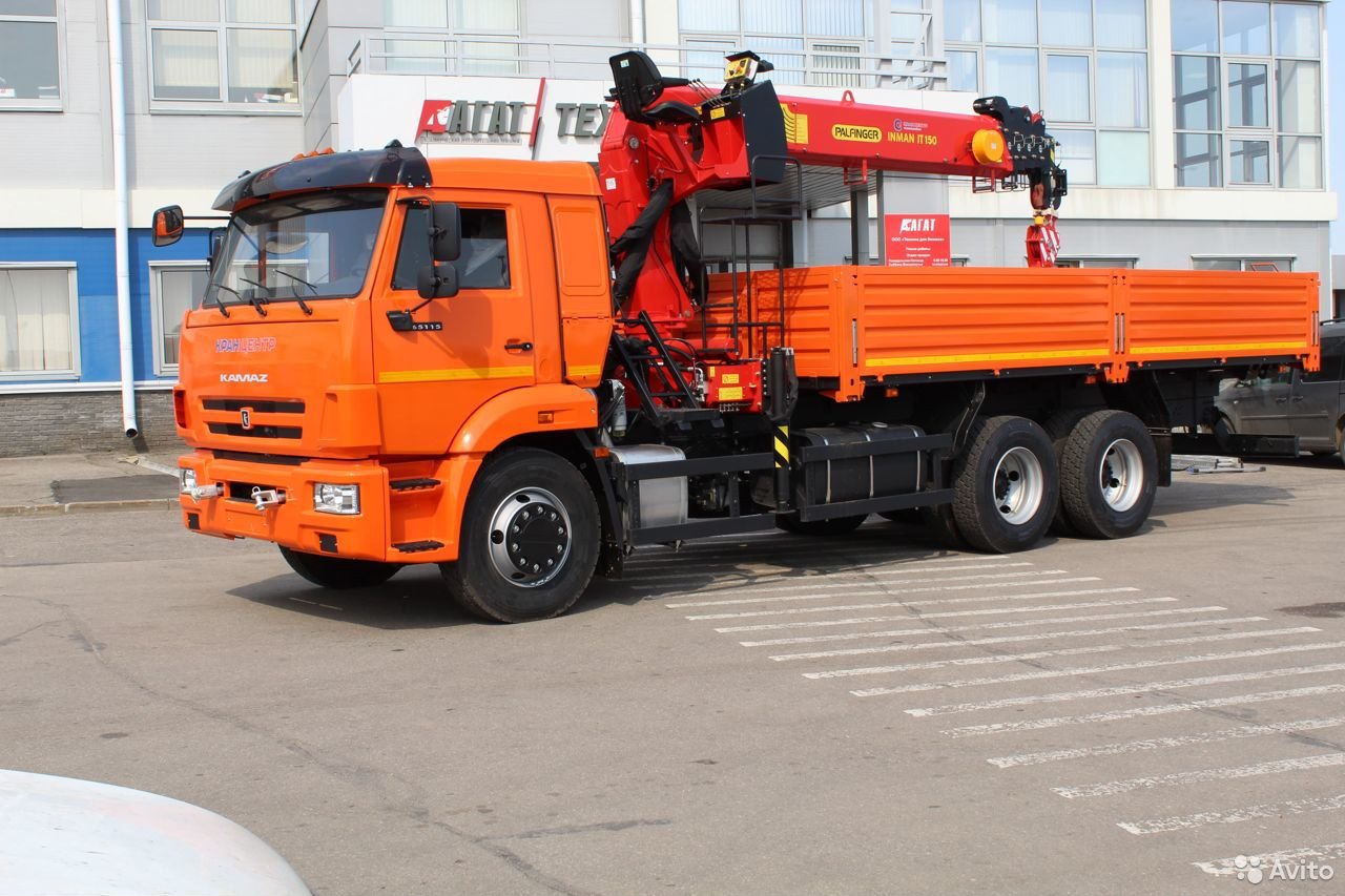Бортовой грузовик с КМУ КамАЗ 65115 с КМУ Inman IT-150