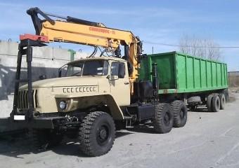 Седельный тягач Урал с КМУ