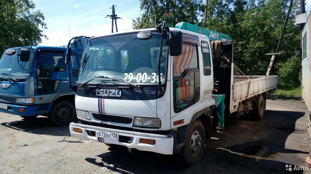 Бортовой грузовик с КМУ ISUZU