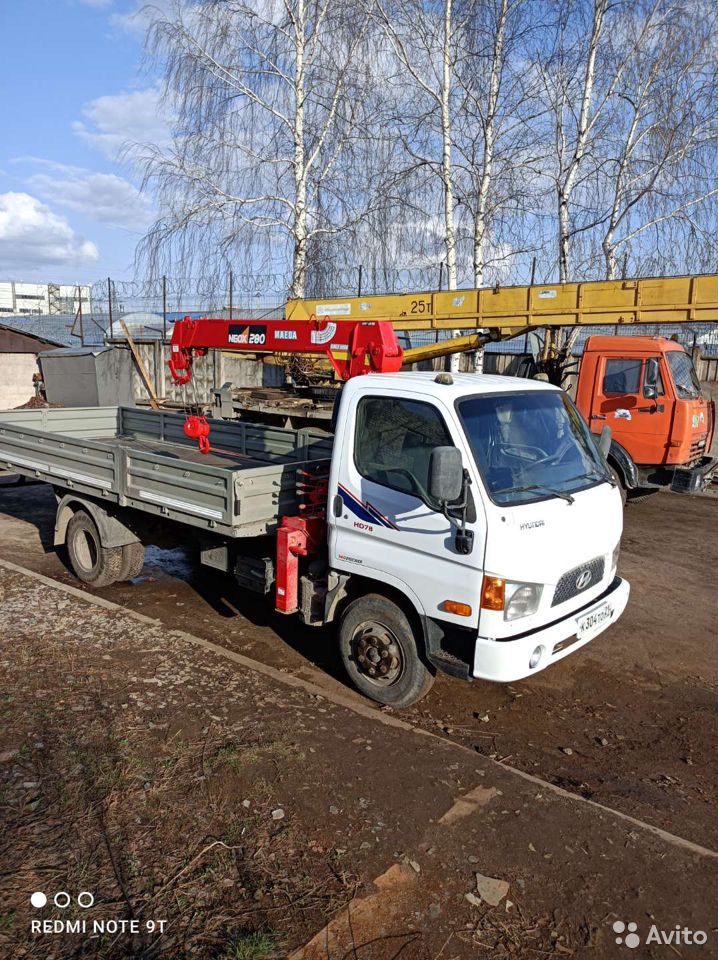 Бортовой грузовик с КМУ Hyundai HD78