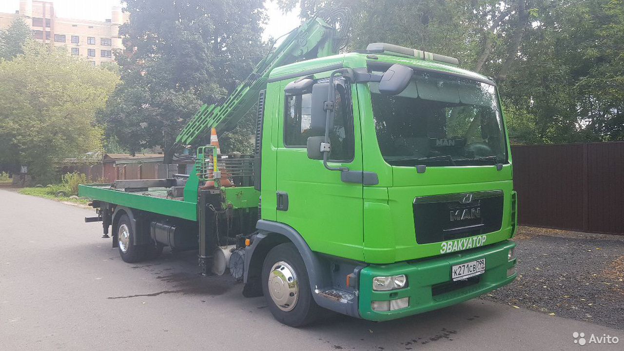 Эвакуатор MAN TGL 12.180 с КМУ