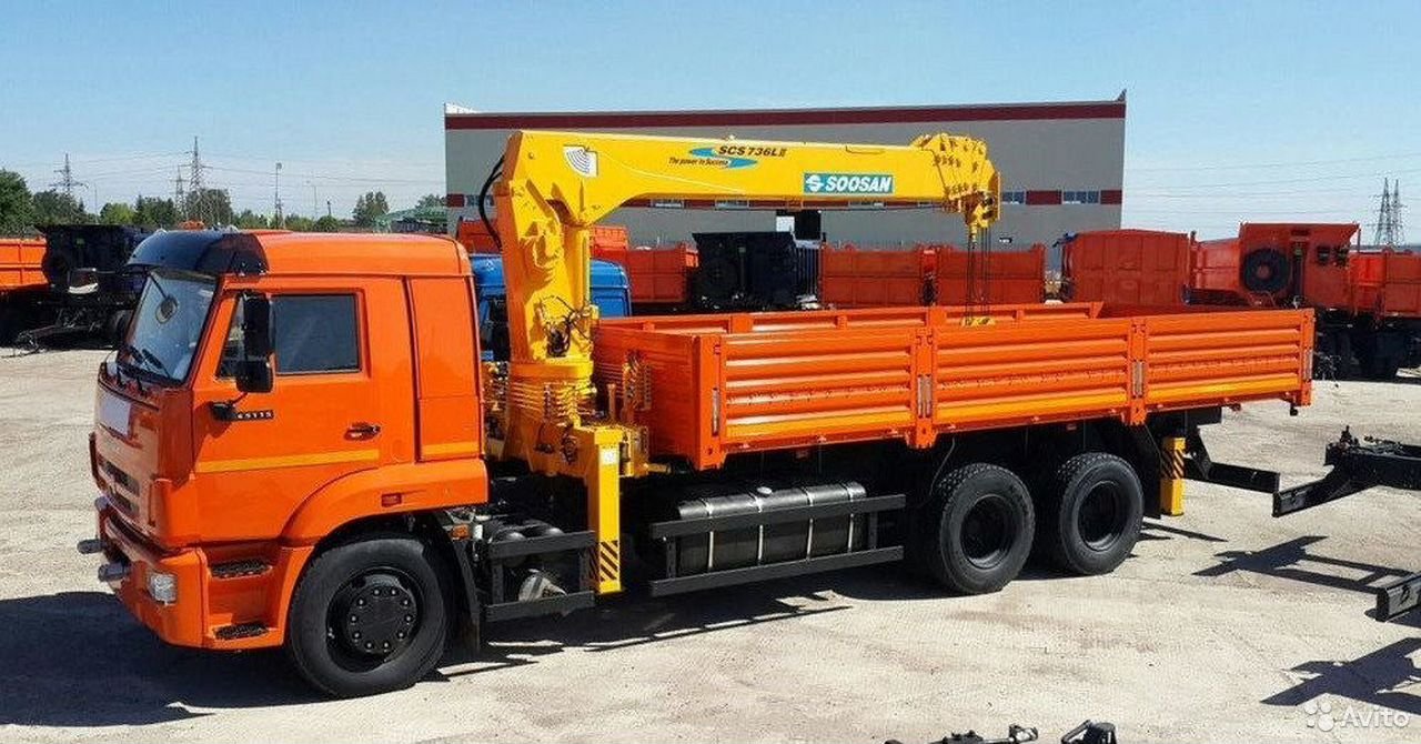 Бортовой грузовик с КМУ КамАЗ 65115 с КМУ Soosan SCS736L2