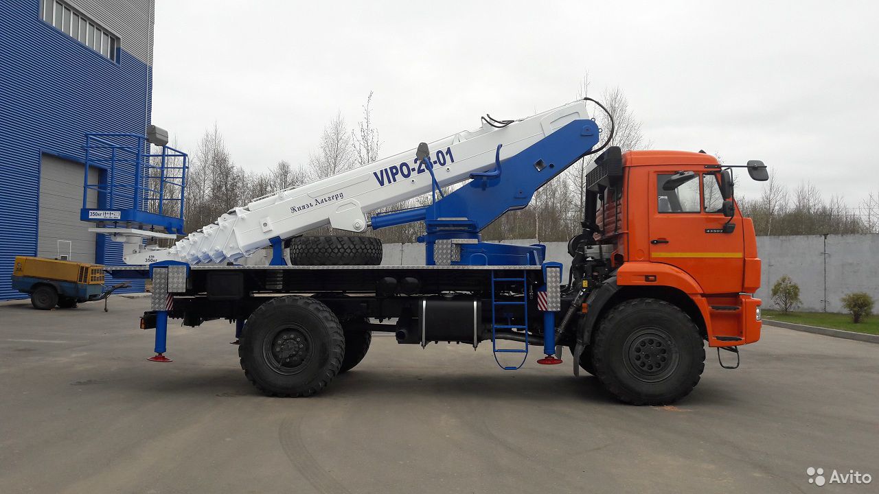 Автовышка КамАЗ 43502 с АГП ВИПО-28-01