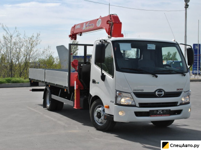 Бортовой грузовик с КМУ HINO 300 (Dutro)