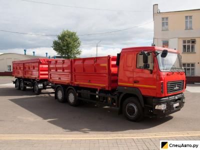 Зерновоз МАЗ 65012J-8535-000 с прицепом МАЗ-856103