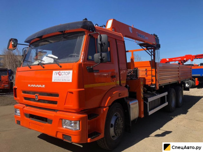Бортовой грузовик с КМУ КамАЗ 65115 с КМУ Hangil 756