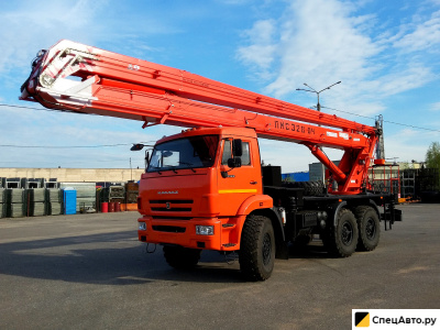 Средневысотная автовышка Камаз АПТ-32
