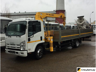 Бортовой грузовик с КМУ ISUZU NPR75L-M с КМУ Soosan SCS334 Std