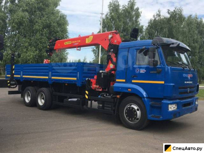 Бортовой грузовик с КМУ КамАЗ 65117 с КМУ Инман ИТ-150