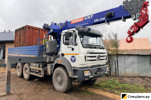 Аренда и услуги манипулятора-вездехода, стрела 9 т, 19 м, борт 10 т, 6.2 м