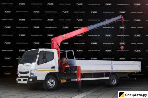 Бортовой грузовик с КМУ Mitsubishi Fuso Canter