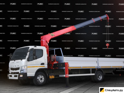 Бортовой грузовик с КМУ Mitsubishi Fuso Canter