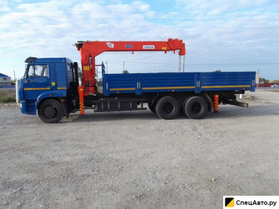 Бортовой грузовик с КМУ КамАЗ 65117 с КМУ Kanglim KS1256GII