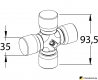 Крестовина 35х93,4 мм. (35х94 мм.)