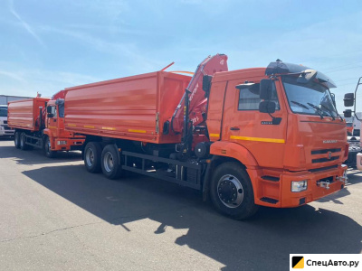 Зерновоз КамАЗ 65115-3094-48 с КМУ Ferrari