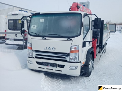 Бортовой грузовик с КМУ Jac N80 с КМУ Unic URV374