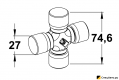 Крестовина 27х74,6 мм. (27х75 мм.) W2300, G4, S4