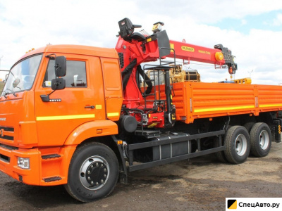 Бортовой грузовик с КМУ КамАЗ 65115 с КМУ Инман ИТ-150