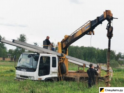 Аренда ямобура Установка столбов лэп Шпунт Бурение