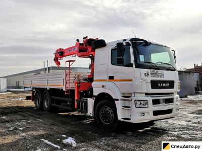 Бортовой грузовик с КМУ КамАЗ 65207 с КМУ Kanglim KS1256