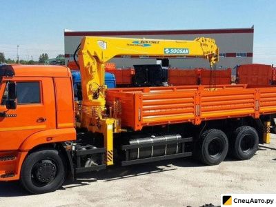 Бортовой грузовик с КМУ КамАЗ 65115 с КМУ Soosan SCS736L2