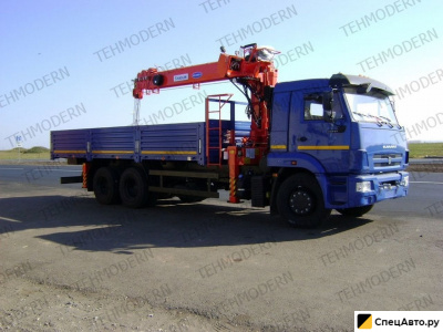 Бортовой грузовик с КМУ КамАЗ 65117 с КМУ Kanglim-1256GII