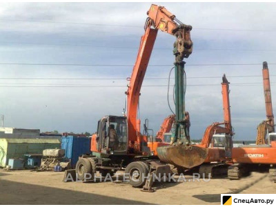 Колесный экскаватор Hitachi ZX210W-G с грейферным ковшом