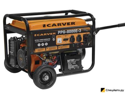 Бензогенератор Carver 8000E-3 380/220В эл.стартер