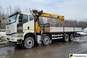 Бортовой грузовик с КМУ FAW J6 CA3310