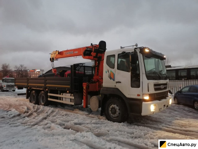 Бортовой грузовик с КМУ Daewoo Novus